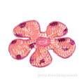 Beaded flower motif, made of sequin and beads, various designs are available
